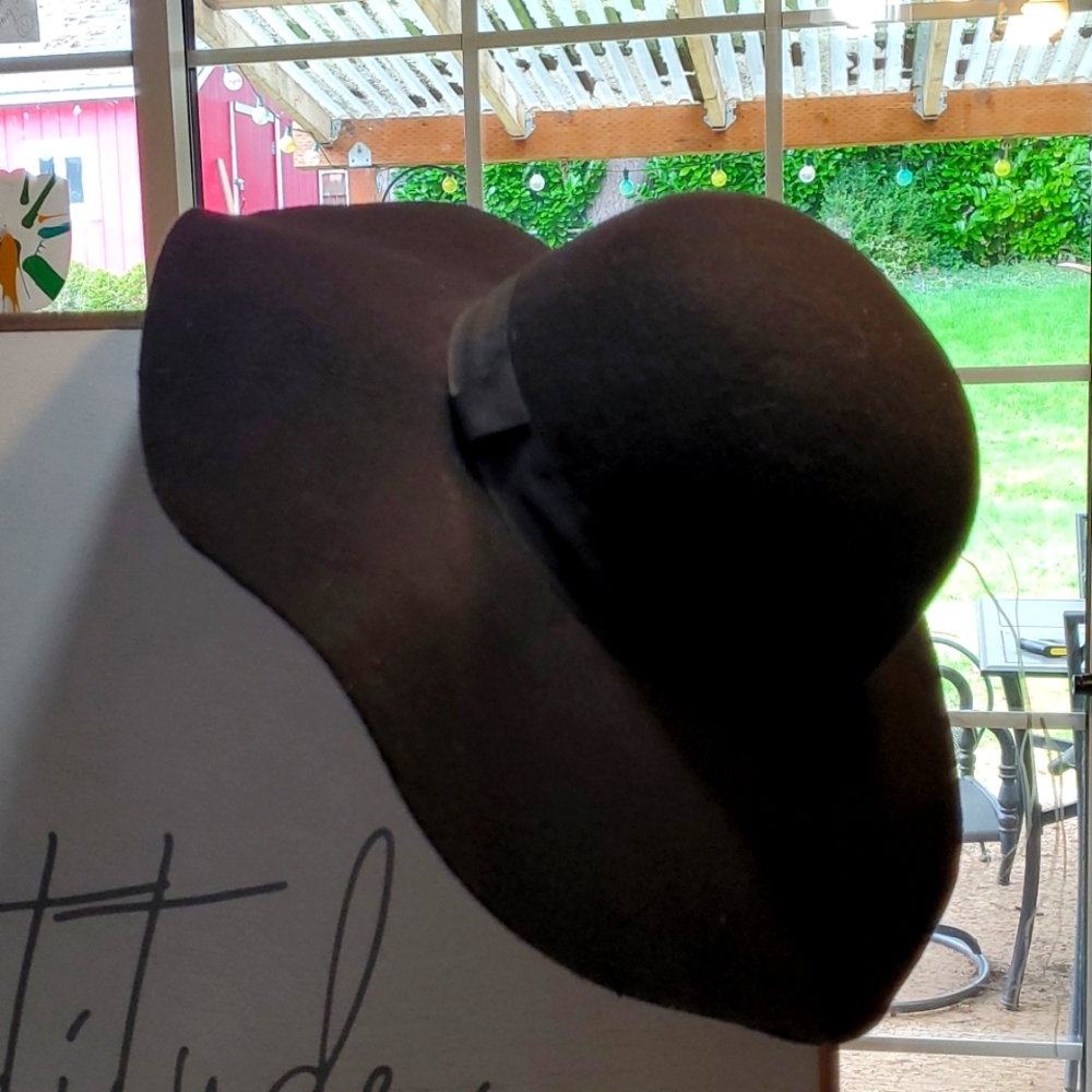 August Hat Company Black Wide Brim Floppy Hat